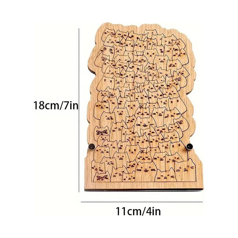 One Hundred Cats Shaped Tray Wooden Jigsaw Puzzle